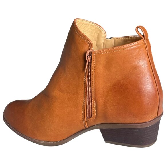 Two-Tone Dual-Zip High Ankle Boot | Women’s Size 44 (US 10–10.5) Leather Booties - Picture 5 of 7